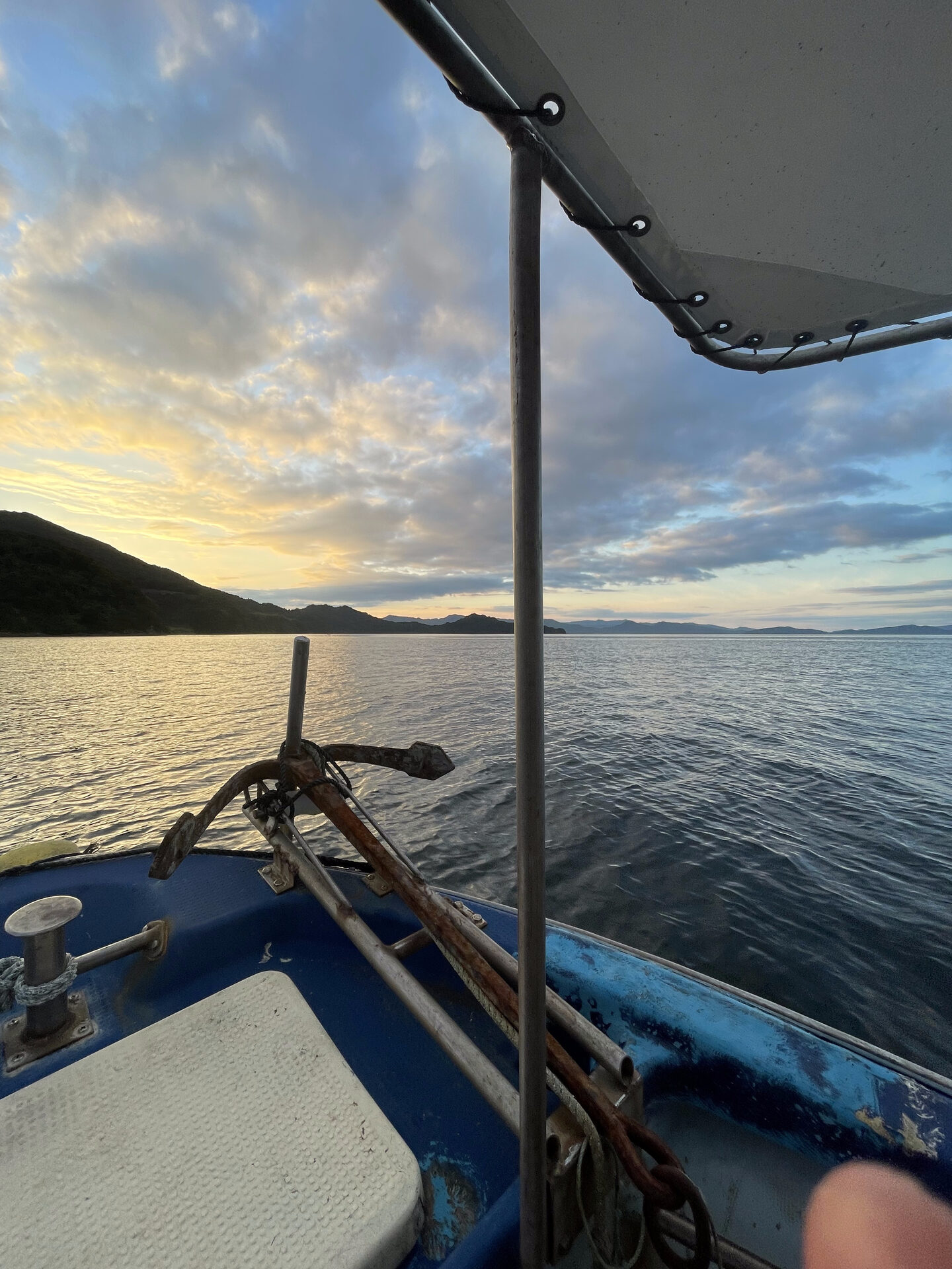 獅子島の夕暮れの海